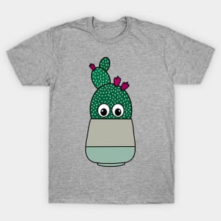 Cute Cactus Design #275: Cactus With Pretty Flowers T-Shirt